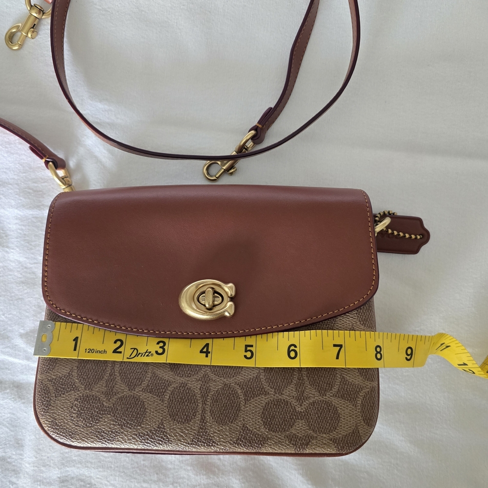 Coach Cassie 19 Crossbody โ Signature Canvas + Leather โ 3 Straps EUC - Picture 13 of 16